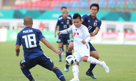 Quang Hải là người đã ghi bàn vào lưới U23 Nhật Bản tại ASIAD 18. Ảnh: Đ.Đ