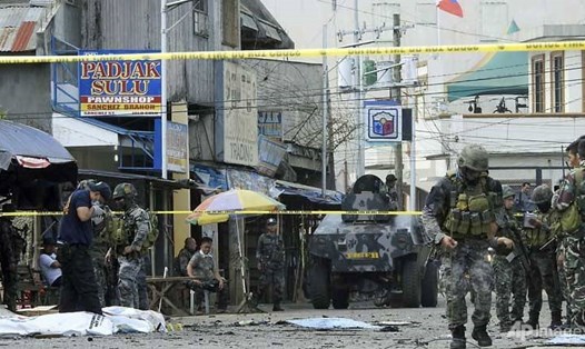 IS nhận trách nhiệm vụ đánh bom kép ở Philippines hôm 27.1. Ảnh: AP