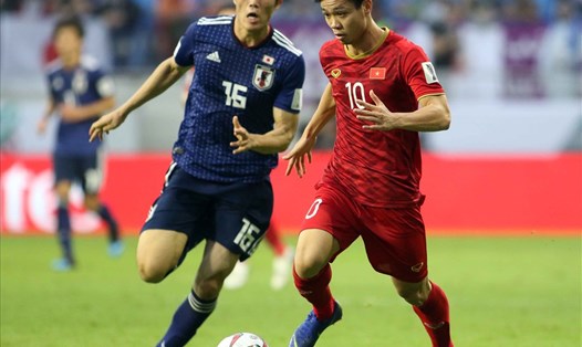 Công Phượng gây ấn tượng ở trận gặp đội tuyển Nhật Bản. Ảnh Hữu Phạm