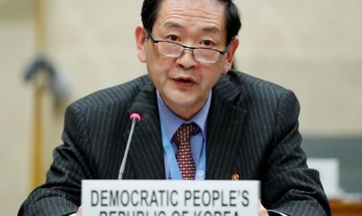 Ông Han Tae-song - Đại sứ của Triều Tiên tại Liên Hợp Quốc. Ảnh: Reuters. 