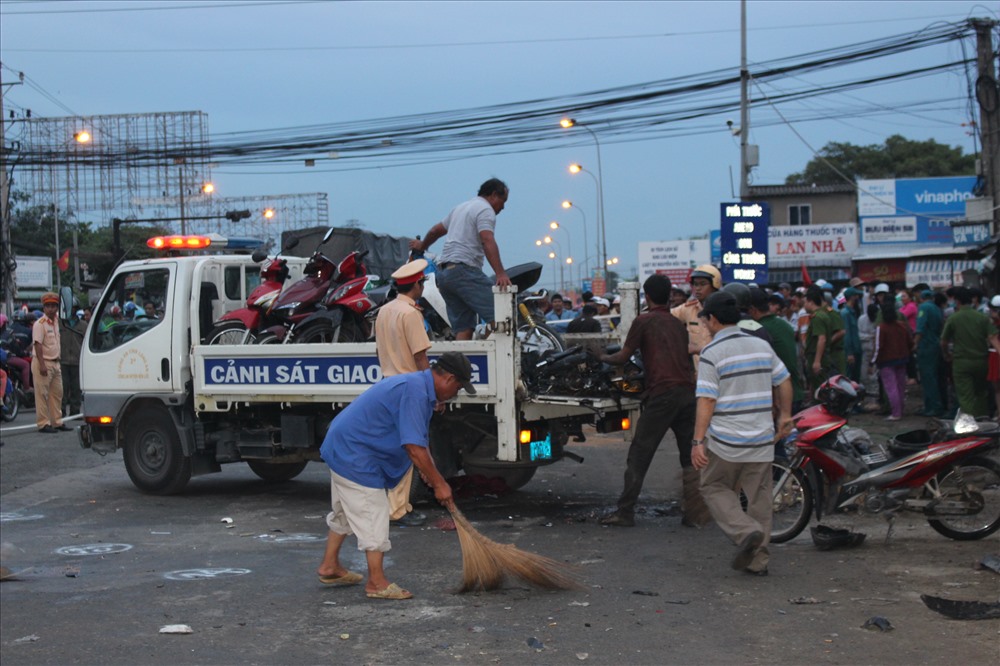 Hiện trường vụ tai nạn.