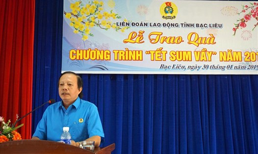 Chủ tịch LĐLĐ Bạc Liêu Nguyễn Văn Khanh gửi lời chúc Tết đến toàn thể CNVCLĐ trong tỉnh.