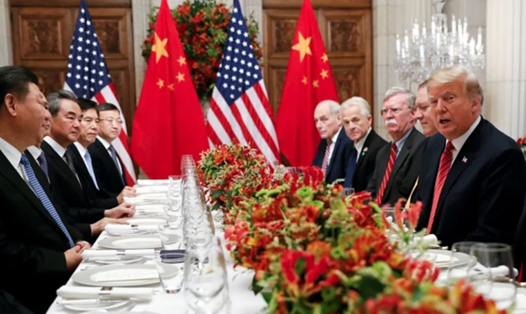Tổng thống Donald Trump và Chủ tịch Tập Cận Bình đạt được thoả thuận "đình chiến" thương mại tại G-20 ngày 1.12.2018. Ảnh: Reuters