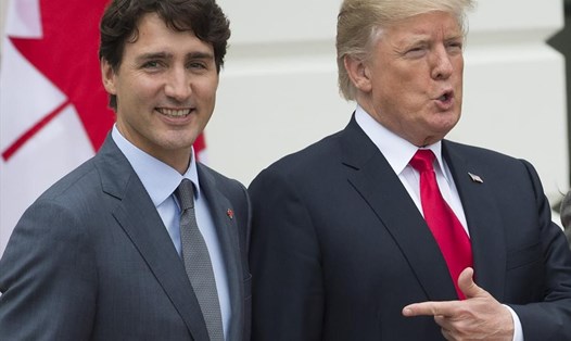 Thủ tướng Canada Justin Trudeau và Tổng thống Mỹ Donald Trump. Ảnh: AFP