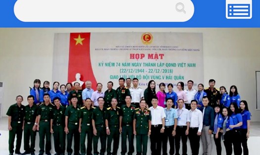website của trường Cao Đẳng Kiên Giang. Ảnh: LT