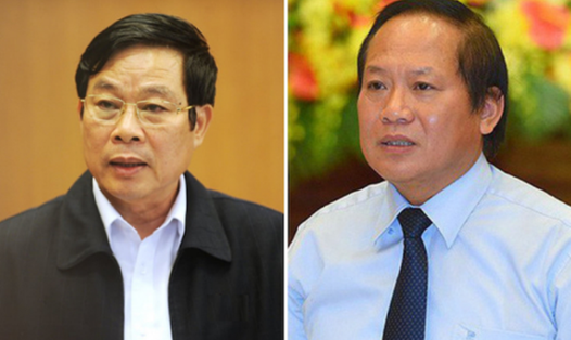 Ông Nguyễn Bắc Son (bên trái) và ông Trương Minh Tuấn (bên phải). Ảnh: VTV.