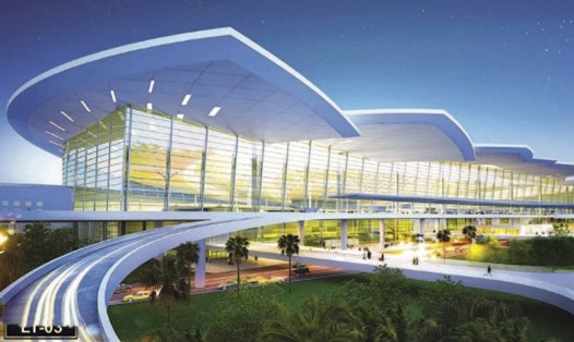 Phối cảnh kiến trúc và hệ thống giao thông xung quanh sân bay Long Thành.