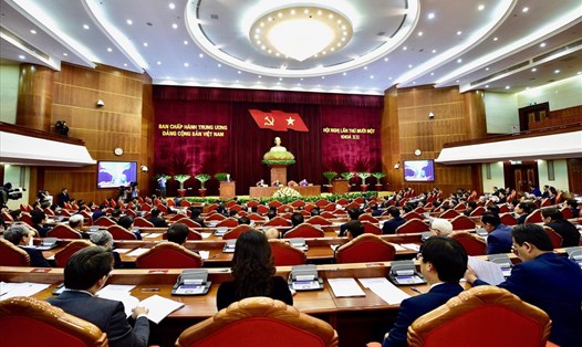 Hội nghị lần thứ 11 Ban Chấp hành Trung ương Đảng khóa XII đã bế mạc tại Hà Nội. Ảnh: Nhật Bắc.