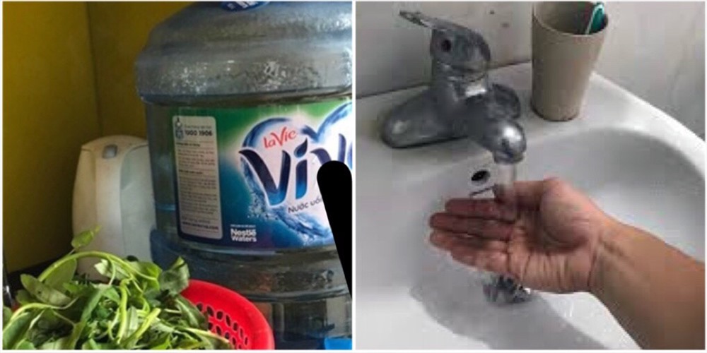 Nước sinh hoạt ở Hà Nội có "mùi lạ" mấy ngày gần đây. Ảnh: Anh Huy.