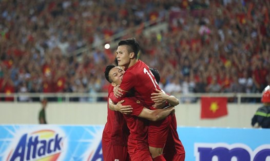 Đội tuyển Việt Nam tự tin trước trận đấu với Indonesia. Ảnh: H.A