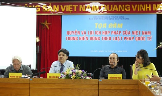 Các đại biểu dự toạ đàm “Quyền và lợi ích hợp pháp của Việt Nam trong Biển Đông theo luật pháp quốc tế”. Ảnh: BÁO ĐIỆN TỬ ĐCSVN