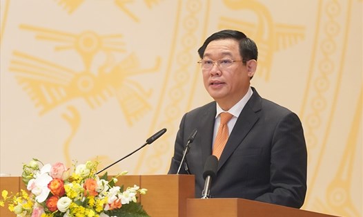 Phó Thủ tướng Vương Đình Huệ phát biểu khai mạc hội nghị. Ảnh VGP.