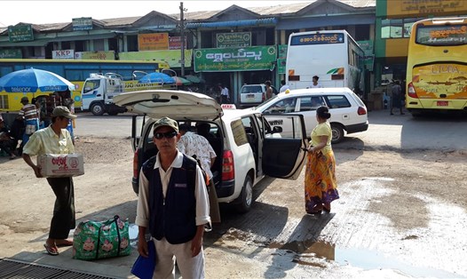 Bến xe Yangoon (ảnh N.T.H)