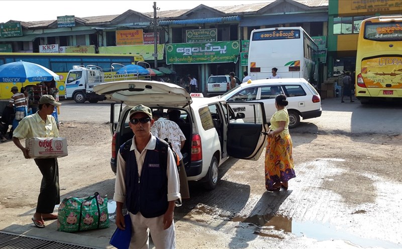 Bến xe Yangoon (ảnh N.T.H)