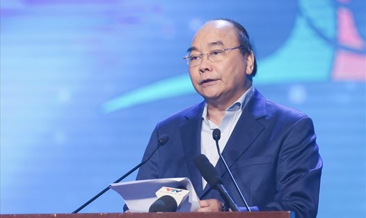 Thủ tướng Nguyễn Xuân Phúc phát biểu tại chương trình. - Ảnh: VGP