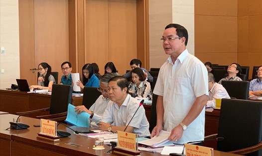 Chủ tịch Tổng Liên đoàn Lao động Việt Nam Nguyễn Đình Khang phát biểu tại phiên họp. Ảnh: Thành Trung