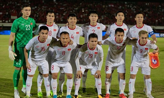 Đội hình tuyển Việt Nam trong trận đấu với Indonesia. Ảnh: Trung Hiếu
