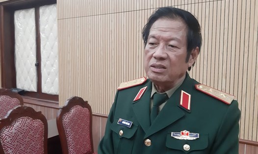 Trung tướng Nguyễn Tiến Long, Phó chủ tịch Hội Truyền thống Quân Tình nguyện và Chuyên gia Việt Nam tại Lào. Ảnh PV