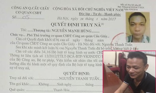 Đối tượng Nguyễn Thanh Tuấn bị bắt khi đang trốn truy nã. Ảnh: CACC.