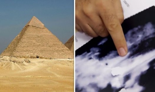 Hình ảnh scan cho thấy có thể có kim tự tháp mới ở Saqqara. Ảnh: Channel 5