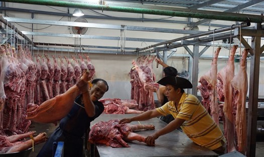 Thịt heo pha lóc tại chợ đầu mới Bình Điền (huyện Bình Chánh, TPHCM).

Ảnh: MINH QUÂN