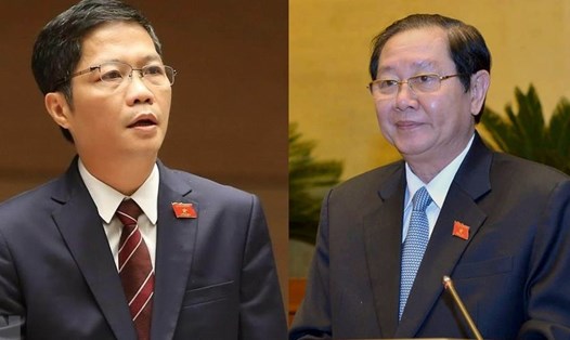 Trong 5 bộ trưởng, trưởng ngành được đề xuất chọn đăng đàn trả lời chất vấn tại kỳ họp thứ 8 của Quốc hội, có Bộ trưởng Bộ Công Thương Trần Tuấn Anh (ảnh trái) và Bộ trưởng Bộ Nội vụ Lê Vĩnh Tân.