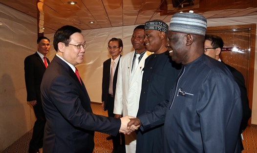 Phó Thủ tướng Vương Đình Huệ tiếp Hiệp hội doanh nghiệp Nigeria- Việt Nam. Ảnh: Thành Chung.