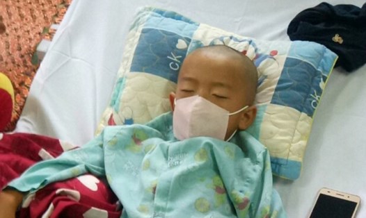 Nguyễn Lê Huy đã phải tạm nghỉ học để
chữa trị căn bệnh ung thư máu. Ảnh: PV