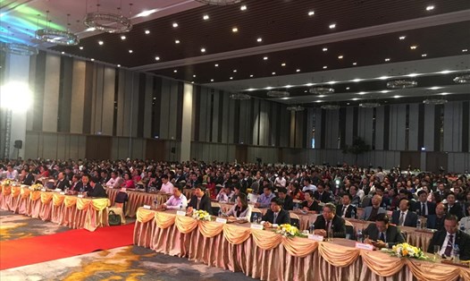 Hơn 1.000 doanh nhân đến từ 63 tỉnh thành trên cả nước về dự Diễn đàn doanh nhân Việt Nam. Ảnh: H.Vinh