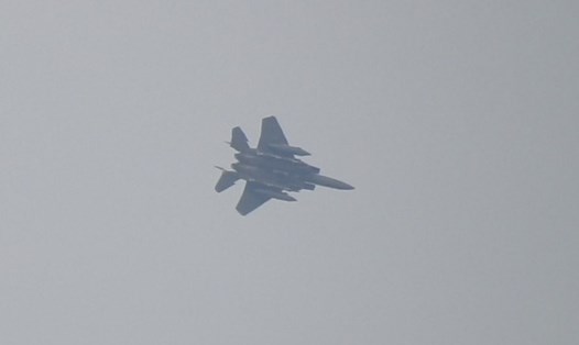 F-15 của liên quân do Mỹ dẫn đầu ở Thung lũng Euphrates. Ảnh: SF.