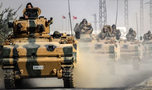 Thổ Nhĩ Kỳ đã tấn công căn cứ của lực lượng người Kurd SDF ở tỉnh Hasakah, Syria. Ảnh: Sputnik.