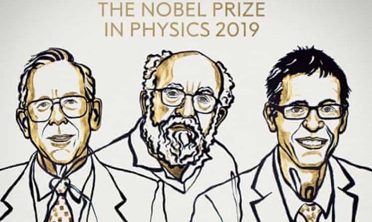 Nobel Vật lý 2019 trao cho James Peebles, Thị trưởng Michel và Didier Queloz. Ảnh: The Guardian.