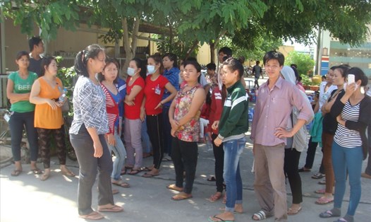 Một cuộc đình công của CNLĐ tại Huyện Bình Chánh. Ảnh Nam Dương