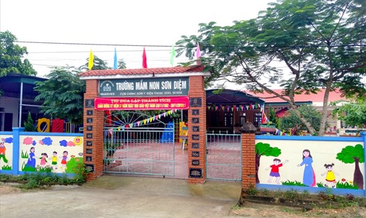 Trường Mầm non Sơn Diệm (Hương Sơn - Hà Tĩnh) nơi các giáo viên phản ánh vụ việc. Ảnh: Minh Lý