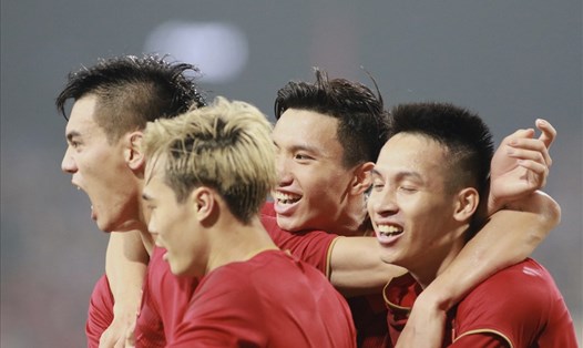 Đánh bại UAE, tuyển Việt Nam thắng 3 trận liên tiếp, kỉ lục ở các vòng loại World Cup trước đó từng tham dự. Ảnh: H.A