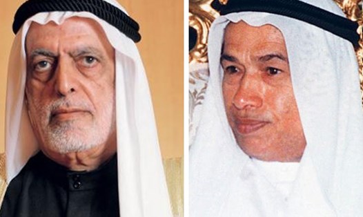 Abdullah bin Ahmad Al Ghurair (trái) và Majid Al Futtaim (phải) là hai tỉ phú giàu nhất UAE. Ảnh: Gulf News