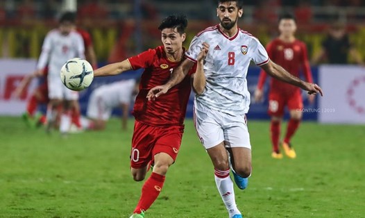 Đội tuyển Việt Nam giành chiến thắng 1-0 trước đội tuyển UAE, qua đó phá "dớp" 12 năm không thắng trước đội UAE. Ảnh: Sơn Tùng