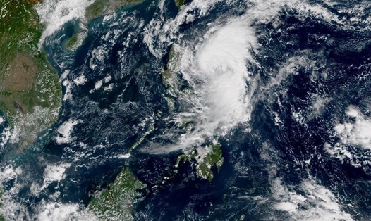 Hình ảnh vệ tinh của cơn bão Kalmaegi. Ảnh: Cơ quan Khí tượng Nhật Bản.