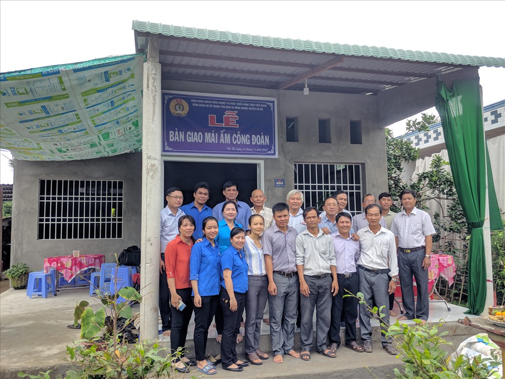 "Mái ấm công đoàn" thứ 3 trong năm 2019 của CĐ ngành NNPTNT Tiền Giang. Ảnh: CTV