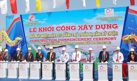 Lễ khởi công xây dựng nhà máy nhiệt điện Quảng Trị. Ảnh: Thanh Thủy.