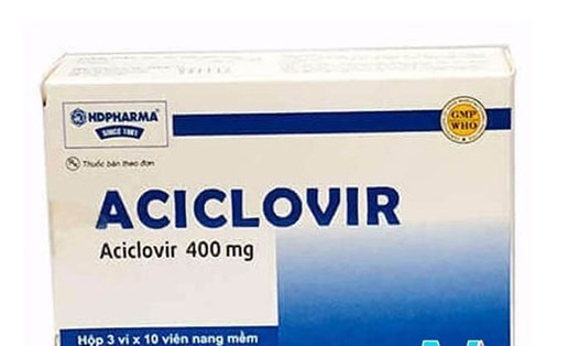 Thuốc Aciclovir 400mg không đạt tiêu chuẩn chất lượng. Ảnh minh hoạ