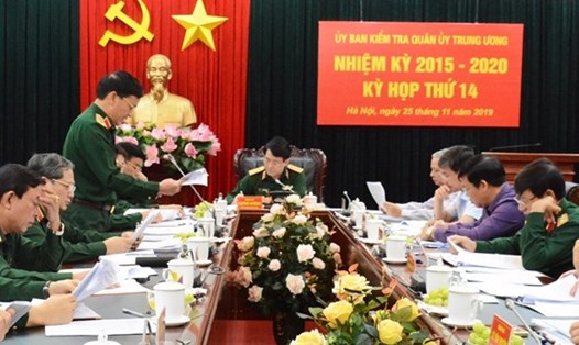 Ủy ban kiểm tra Quân ủy Trung ương tổ chức kỳ họp thứ 14. Ảnh QĐND