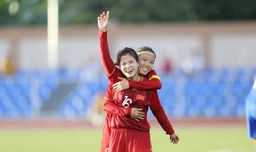 Dương Thị Vân mở tỉ số cho đội tuyển nữ Việt Nam. Ảnh: D.P