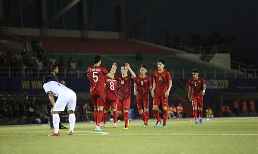 Quang Hải đã có trận đấu khá tốt và góp công lớn vào chiến thắng của U22 Việt Nam. Ảnh: HOÀI THU