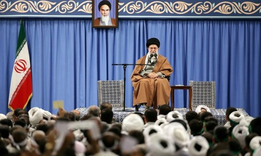 Lãnh tụ tối cao Ayatollah Ali Khamenei tuyên bố Iran đã phá bỏ một âm mưu nguy hiểm đứng sau các cuộc bạo loạn. Ảnh: Bangkok Post.