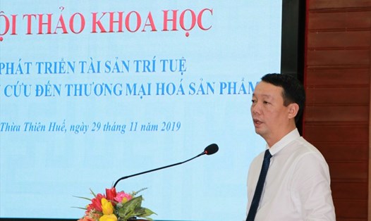 Ông Phan Thiên Định - Phó Chủ tịch UBND tỉnh Thừa Thiên - Huế phát biểu tại hội thảo. Ảnh: PĐ.
