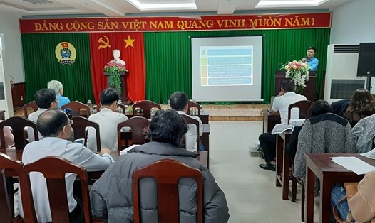 Quang cảnh buổi tập huấn. Ảnh: CĐ Khu Kinh tế - Công nghiệp Thừa Thiên - Huế.