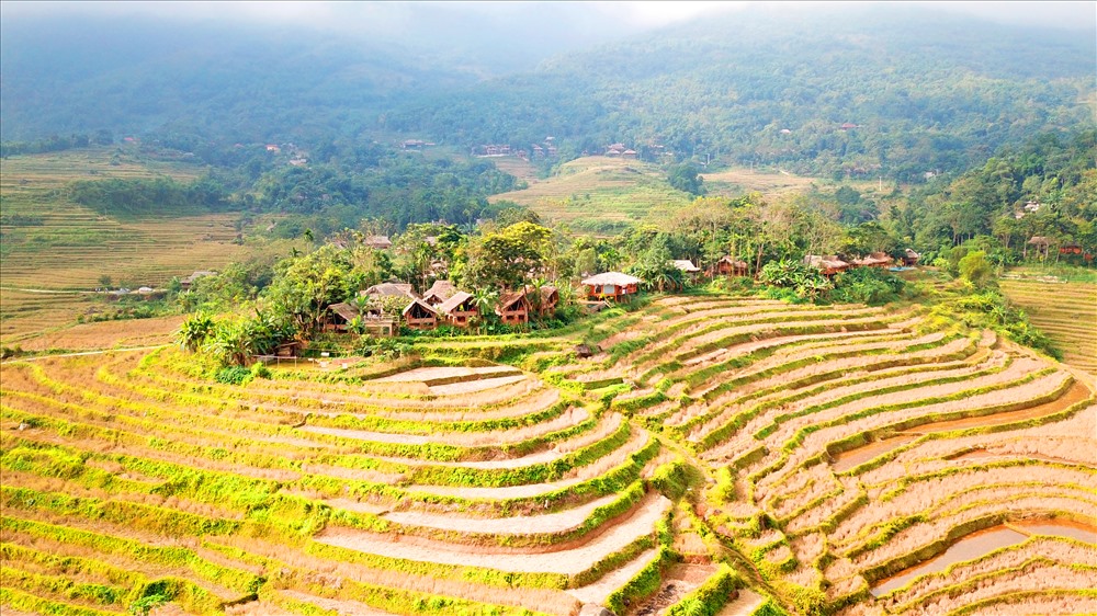 Khu bảo tồn thiên nhiên Phù Luông nhìn từ trên cao. Ảnh: NT