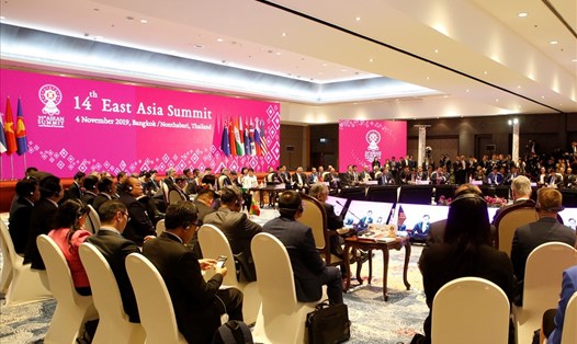 Hội nghị Cấp cao Đông Á lần thứ 14 dành nhiều thời gian thảo luận về Biển Đông. Ảnh: Asean2019.go.th.