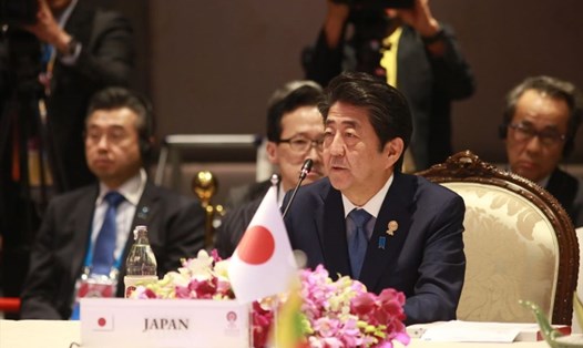 Thủ tướng Nhật Bản Abe Shinzo tại Hội nghị Cấp cao ASEAN - Nhật Bản lần thứ 22. Ảnh: Asean2019.go.th.